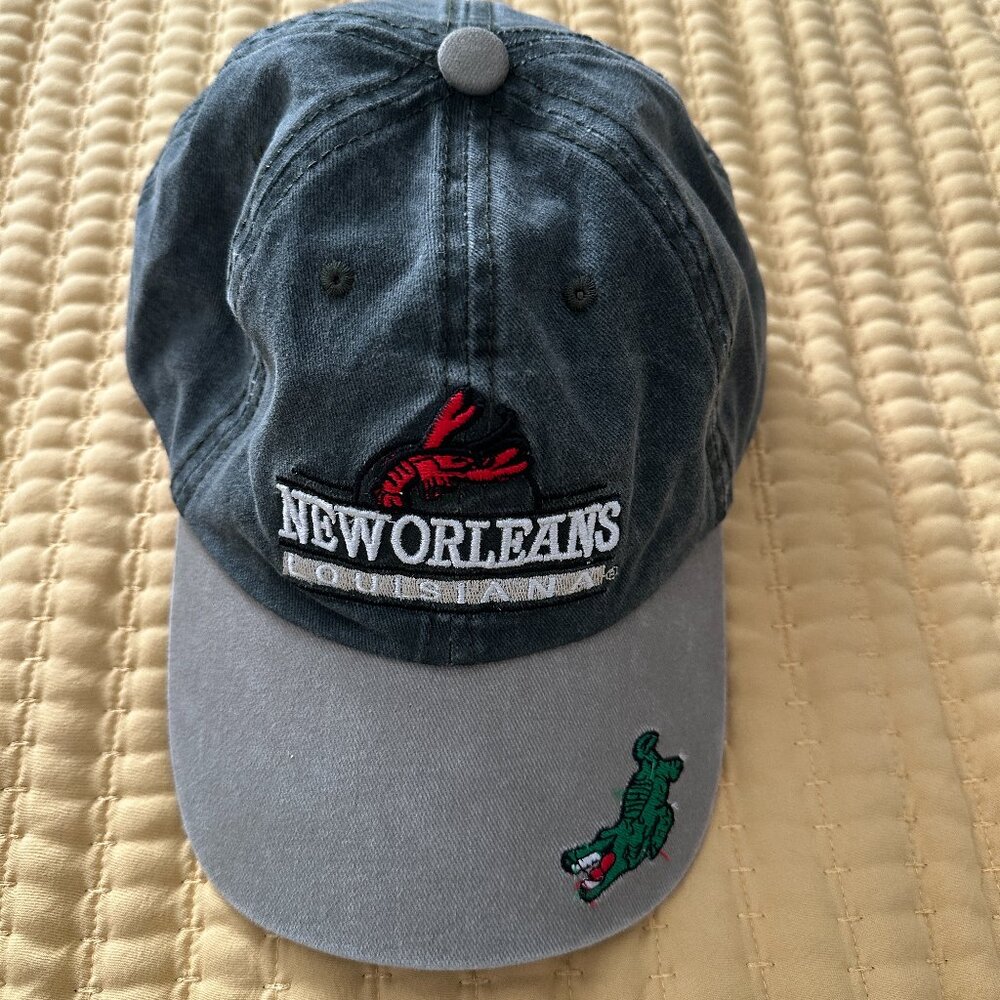 New Orleans Louisiana Grey and Khaki Dad Hat